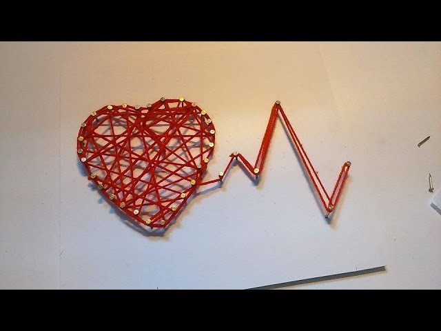 How To Made Love Heart String Art - Craft For Kid