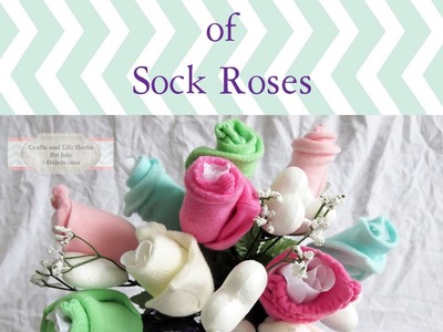 How to make a Dozen Rose Bouquet out of SOCKS and silk roses!