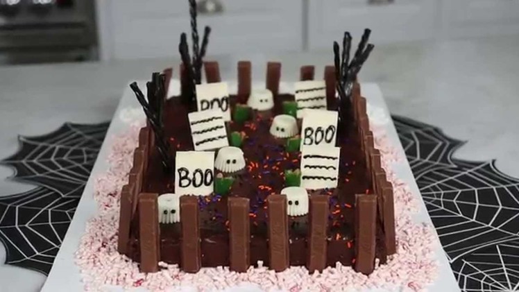How to Make a Ghoulish Graveyard Cake