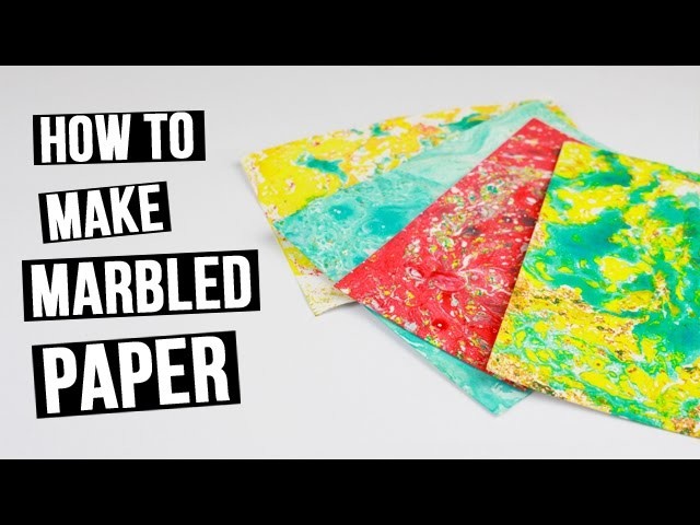 How to Make a Marbled Paper for Scrapbooking