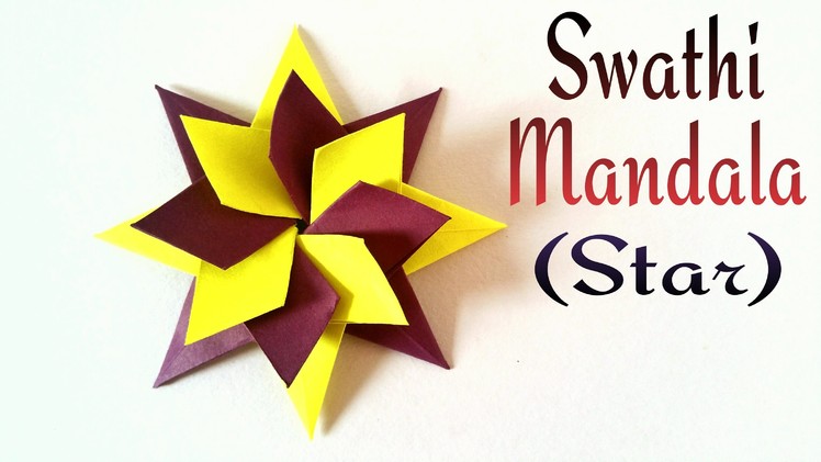 How to make a Modular star (Swathi Mandala ) - Decorative Origami tutorial
