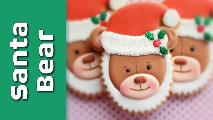 How to make a Santa Teddy Cookie - Cute Christmas cookies