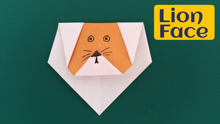 How to make a super easy paper "Lion Face" - Origami for Beginners