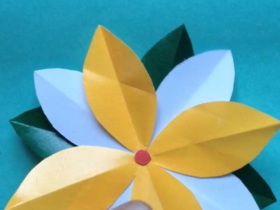 How to make a tricolour (saffron, white and green) flower for kindergarten children