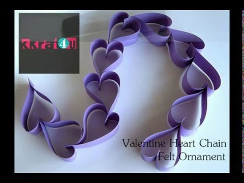 How to Make a Valentine Day Paper Hearts Chain