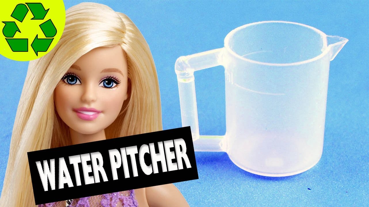 How to make a water pitcher for your doll- Super easy doll crafts