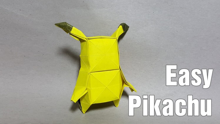 How to make an origami Pokemon - origami Pikachu easy (Henry Phạm)