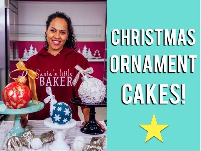 How to make CHRISTMAS ORNAMENT CAKES with Eggnog Buttercream and Candy Cane Chocolate Cake!