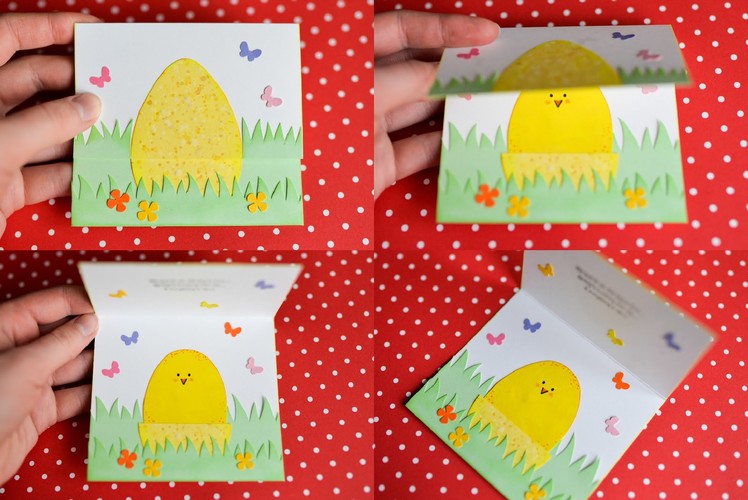 How to Make - Easter Egg Spring Card - Step by Step | Kartka Wielkanocna