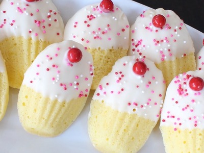 How to make Madeleines cookies decorated as cupcakes - Valentine's Day Cookie Treat