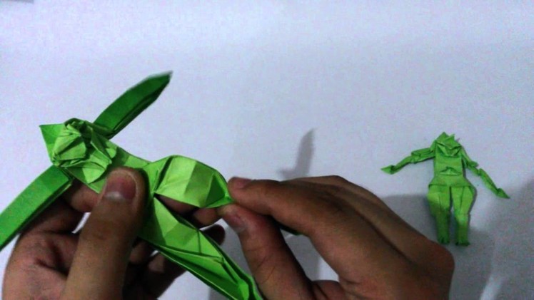 How to make origami Link (legend of zelda) pt 2