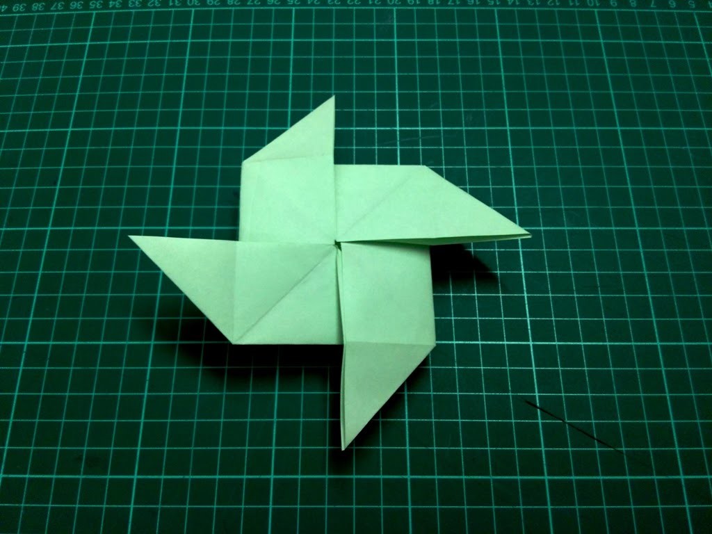 How to make origami paper pinwheel. windmill, Origami. Paper Folding ...