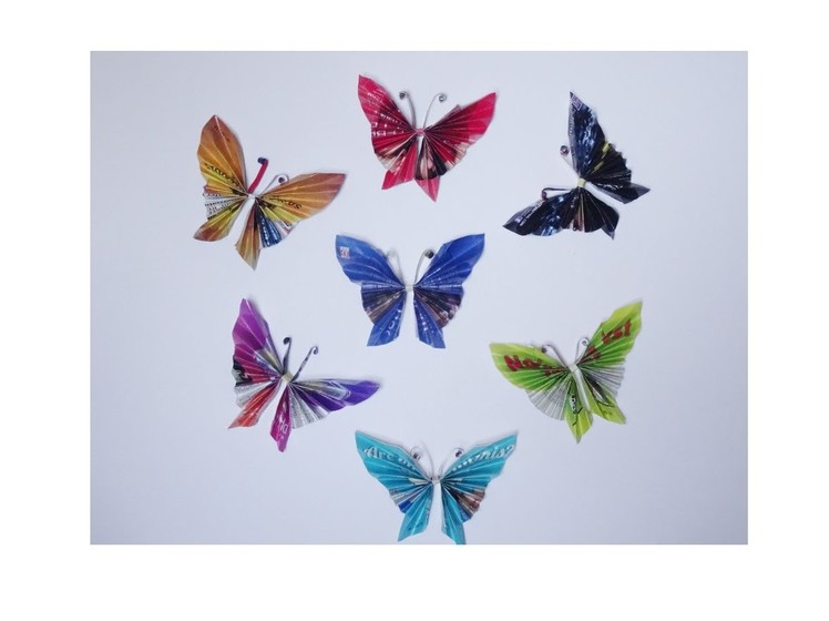 How to make paper butterflies with magazines - super easy
