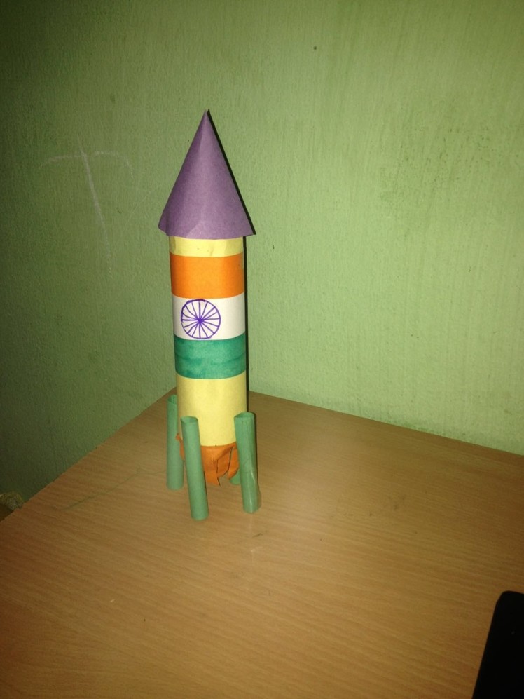 How to make paper Rocket for kids? Indian flag Craft