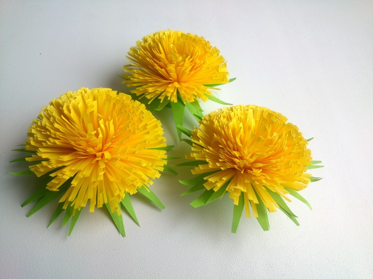 How to make  Quilling Flower: Quilling Dandelion -Paper Art Quilling.