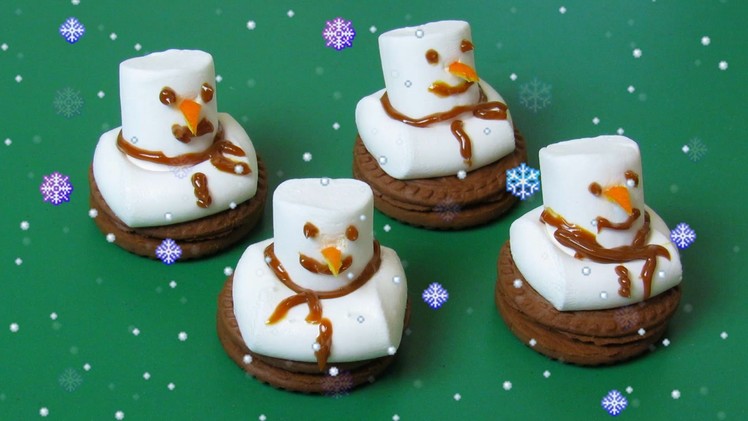 How To Make Snowman Of Marshmallows And Oreo - Easy And Delicious No-Bake Homemade Dessert