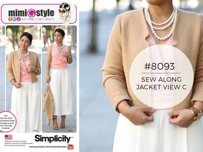 How to Sew a Jacket with Mimi G Simplicity 8093 (View C)