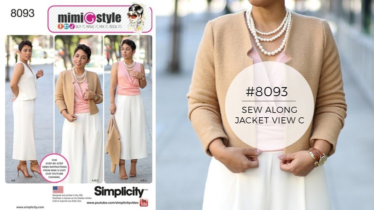 How to Sew a Jacket with Mimi G Simplicity 8093 (View C)