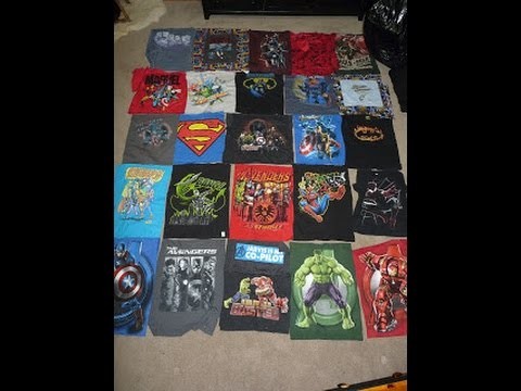 Making a T Shirt Quilt - Tips - Ideas - How To - Avengers - Pooh - Sports - Warner Bro - Snoopy Etc