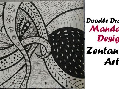Mandala Art Tutorial for Beginners, How To Draw Zentangle Design, Easy Doodle Drawing step by step