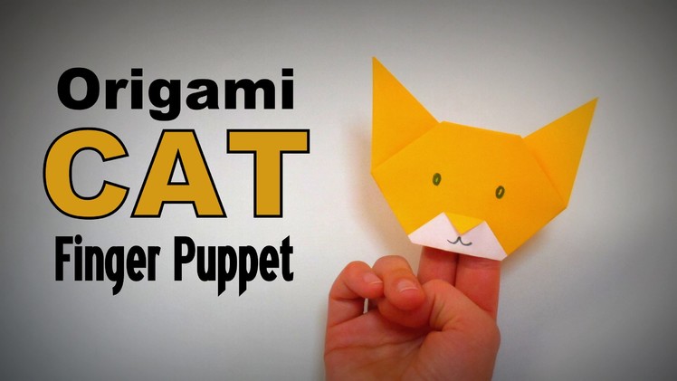 Origami - How to make a CAT (HAND PUPPET)