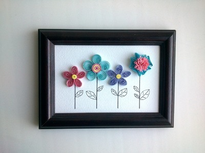 Paper Quilling Design: How to make quilling wall decor with a quilling flowers .