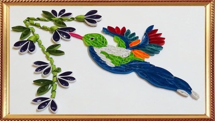 Paper Quilling; Made Easy # How to make a beautiful Hummingbird
