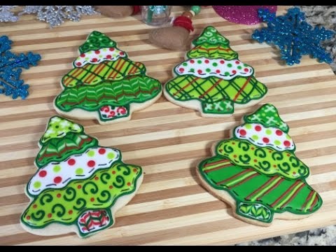 Patchwork Christmas Tree Cookies(How To)