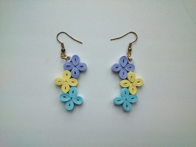 Quilling Earrings Tutorial:  How to make simple Quilling Earrings - Paper Quilling Art