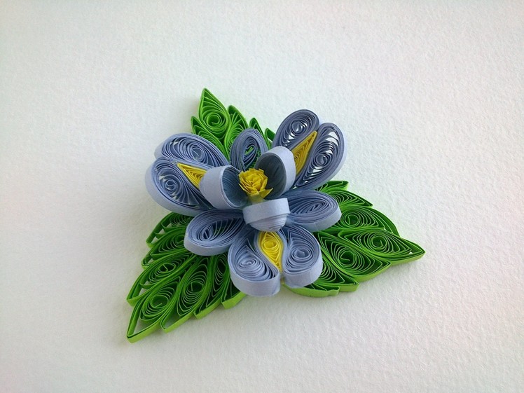 Quilling tutorial Flowers: How to make  Quilling Flower and Quilling Leaves.