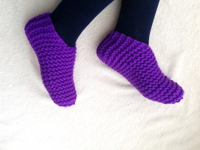 Toe-Up Slippers Tutorial [Loom Knitting]
