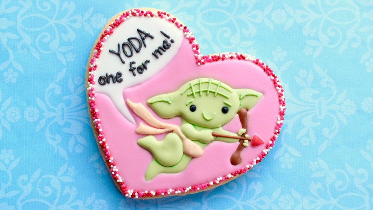Yoda one for me - Star Wars Valentine's Treat - How to make a Valentine's cookie