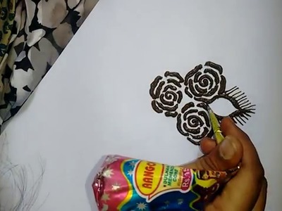 Beautiful roses mehndi design for hands-how to do easy roses with henna :Matroj Mehndi Designs