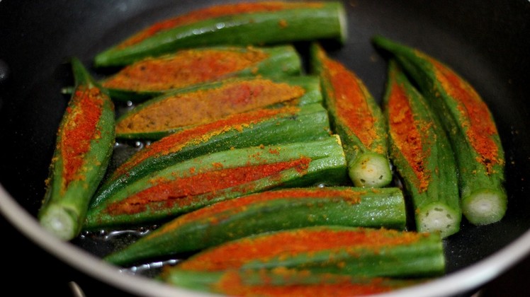 Bharwan Bhindi or Stuffed Okra recipe - How to make stuffed bhindi recipe