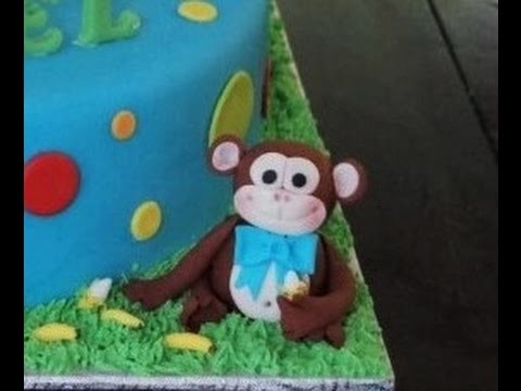 Cake decorating - how to make a monkey cake topper