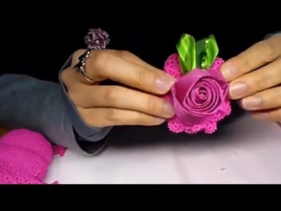 Craft | how to make single rose brooch