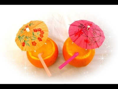 Creative --- orange smoothie in orange cups ----- how to tutorial