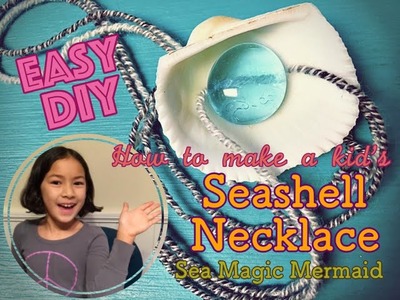 Easy! How to Make Kid's Seashell Necklace! (Cute & Fun)