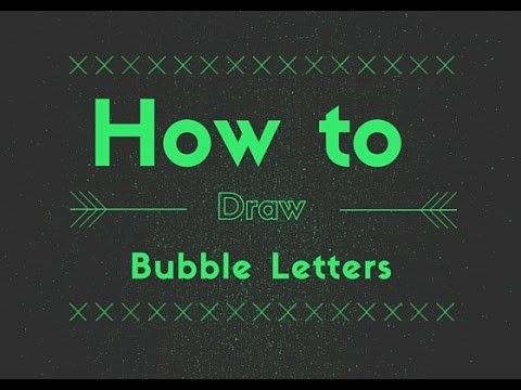 Elementary Art Lesson: How To Draw Bubble Letters For Kids
