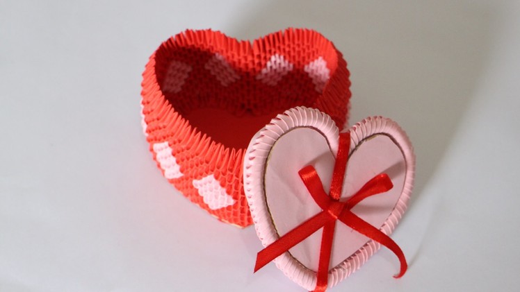 How To: 3D Origami Heart Box For Jewelry - Part 1