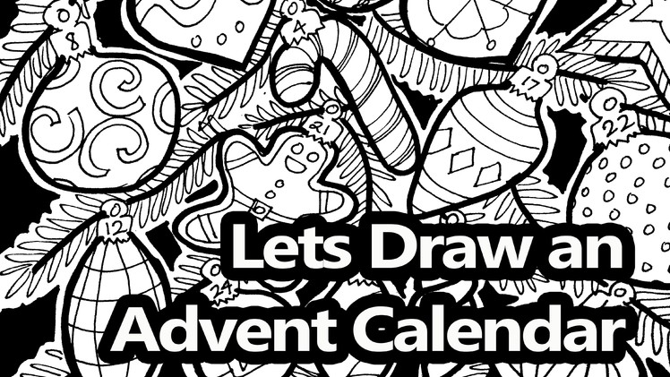 How to Draw a Christmas Tree with Ornaments Advent Calendar - Narrated Tutorial