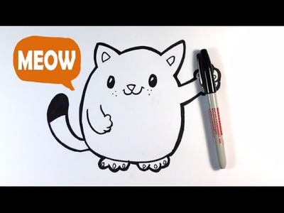 How to Draw a Cute Cat - Easy Pictures to Draw