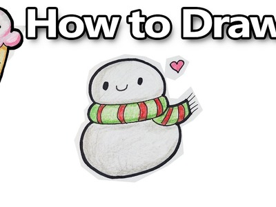 How to Draw a Cute Kawaii Snowman Step by Step Easy for Beginners