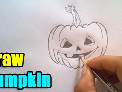 How to draw a Halloween Pumpkin