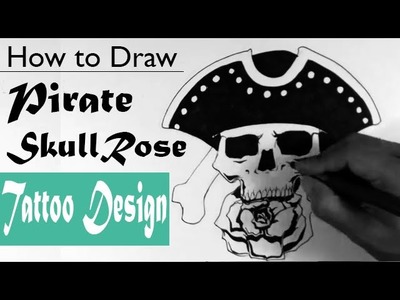 How to Draw a Pirate Skull Tattoo - Skull Drawings