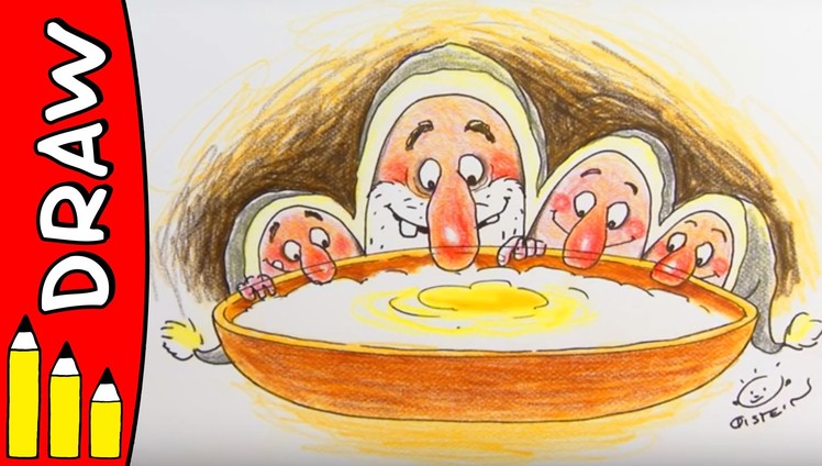 How To Draw Christmas Porridge | Christmas Art Ideas For Kids | Øistein Kristiansen