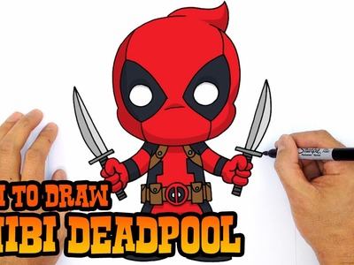 How to Draw Deadpool (Chibi)- Step by Step Drawing Lesson