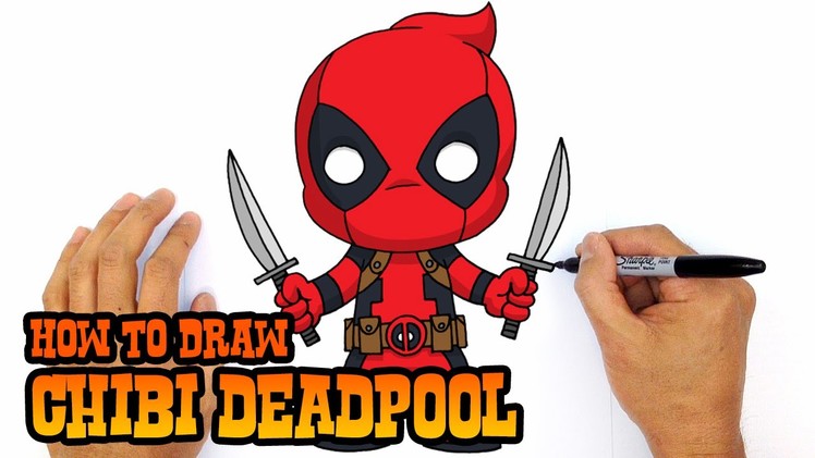 How to Draw Deadpool (Chibi)- Step by Step Drawing Lesson