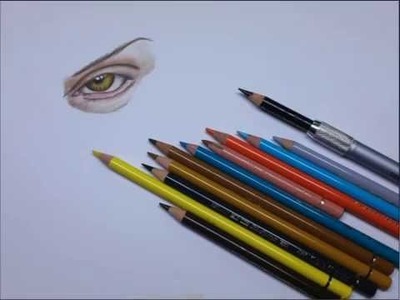 How to draw Hazel eyes using colored pencils