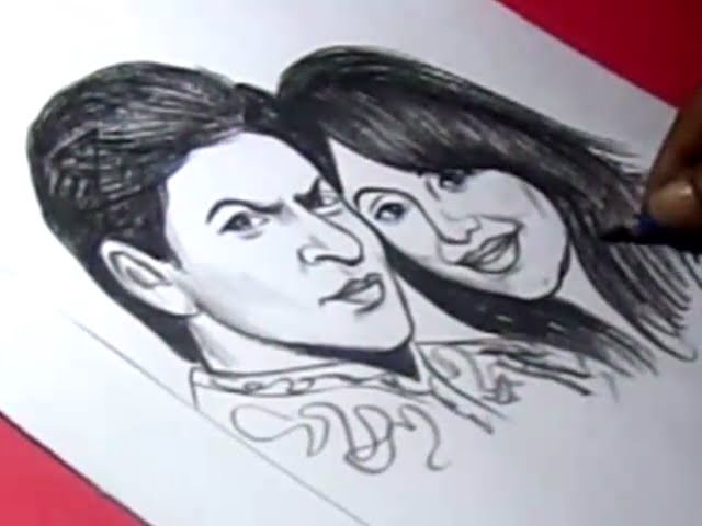 How to Draw Hindi Actor SHARUKH KHAN FAMILY Drawing
